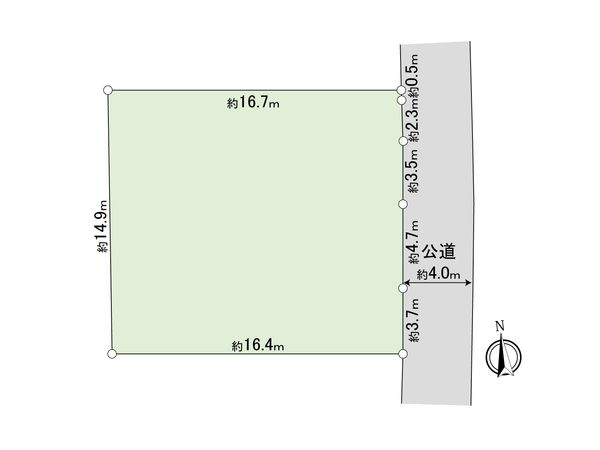 流山市松ケ丘2丁目 土地 区画図 流山市松ケ丘2丁目 土地 区画図