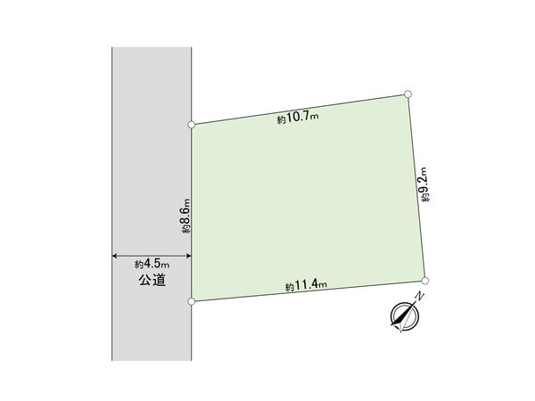柏市十余二 土地 区画図