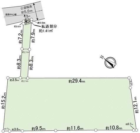 柏市東1丁目 土地 区画図