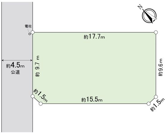 柏市中央1丁目 土地 区画図