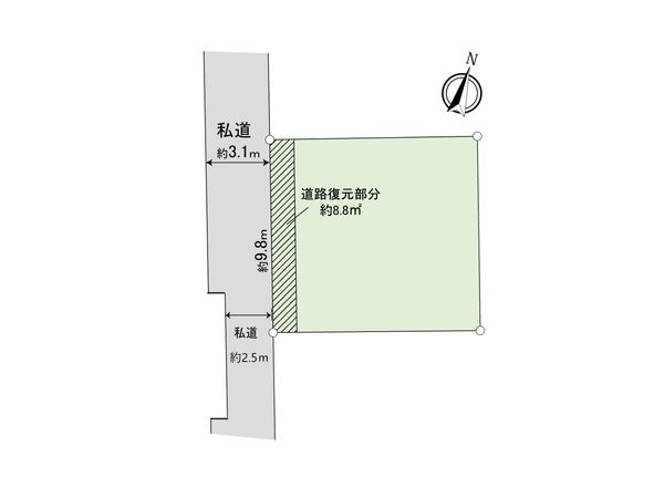 柏市東中新宿2丁目 土地 区画図 柏市東中新宿2丁目 土地 区画図