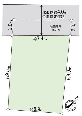 柏市あけぼの2丁目 土地 区画図 柏市あけぼの2丁目 土地 区画図