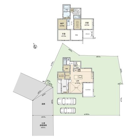 柏市塚崎 戸建 間取図(平面図) 柏市塚崎 戸建 間取図(平面図)