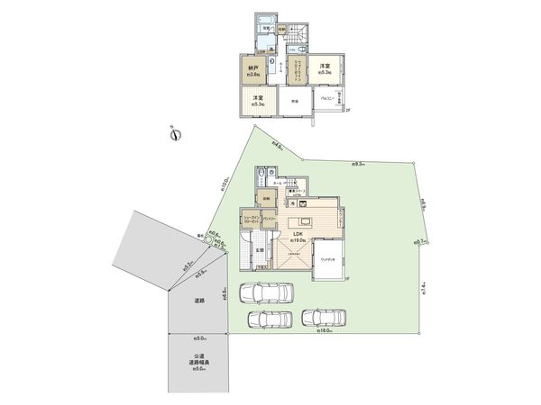 柏市塚崎 戸建 間取図(平面図) 柏市塚崎 戸建 間取図(平面図)