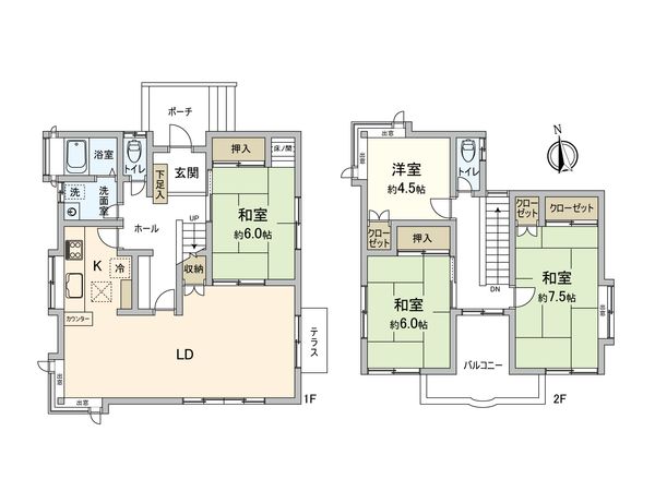 柏市花野井 戸建 間取図(平面図) 柏市花野井 戸建 間取図(平面図)