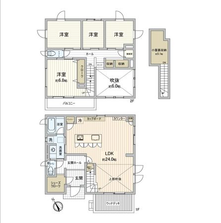 柏市松ケ崎 戸建 間取図(平面図) 柏市松ケ崎 戸建 間取図(平面図)