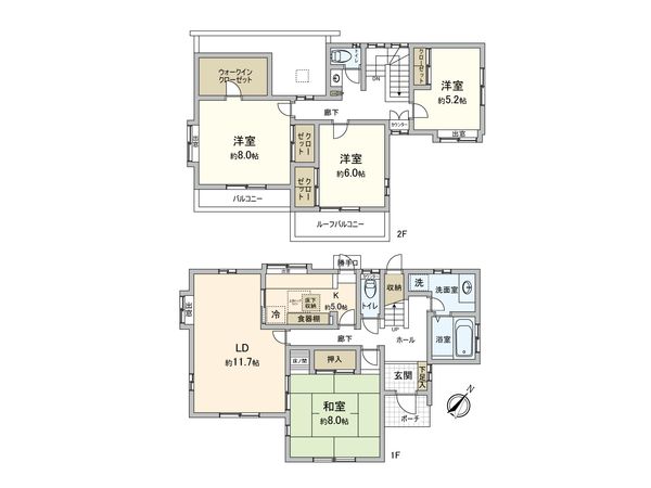 柏市花野井 戸建 間取図(平面図) 柏市花野井 戸建 間取図(平面図)