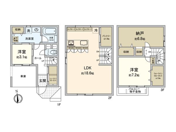 柏市柏6丁目 戸建 間取図(平面図)