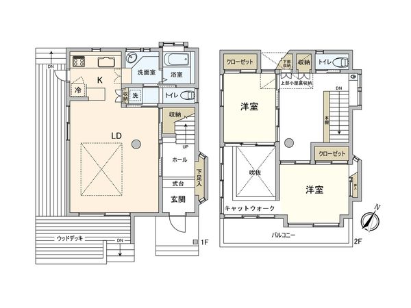 松戸市六高台6丁目 戸建 間取図(平面図) 松戸市六高台6丁目 戸建 間取図(平面図)