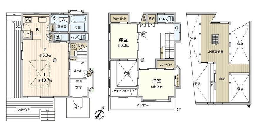 松戸市六高台6丁目 戸建 間取図(平面図)