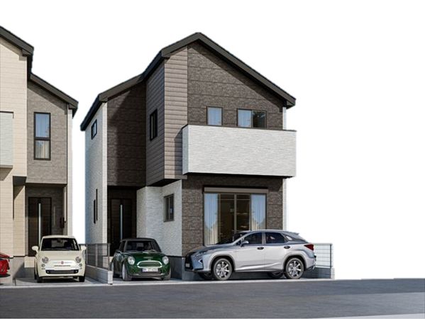 柏市花野井 1号棟 外観パース図