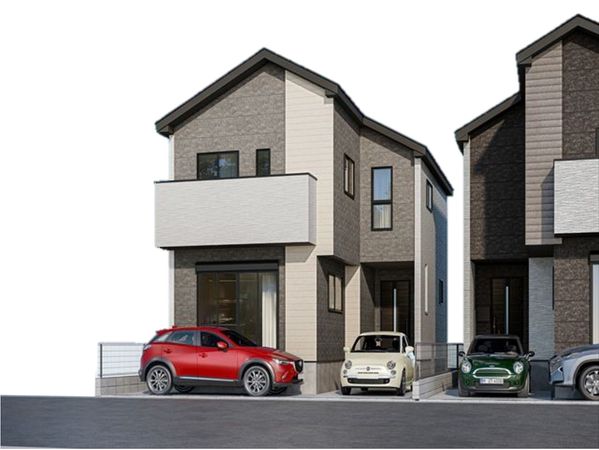 柏市花野井 2号棟 外観パース図