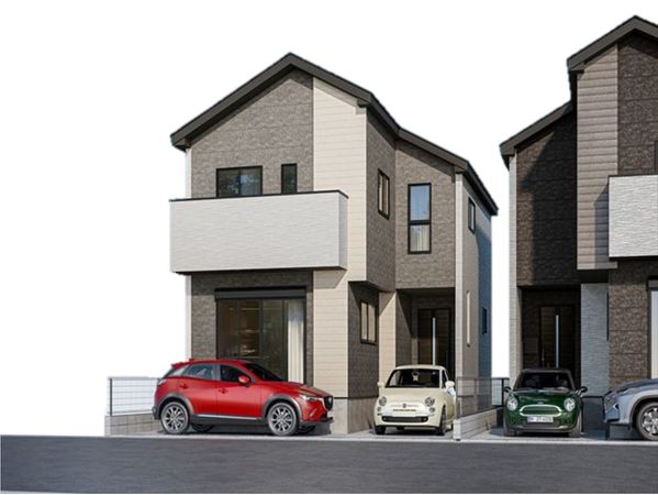 柏市花野井 2号棟 外観パース図