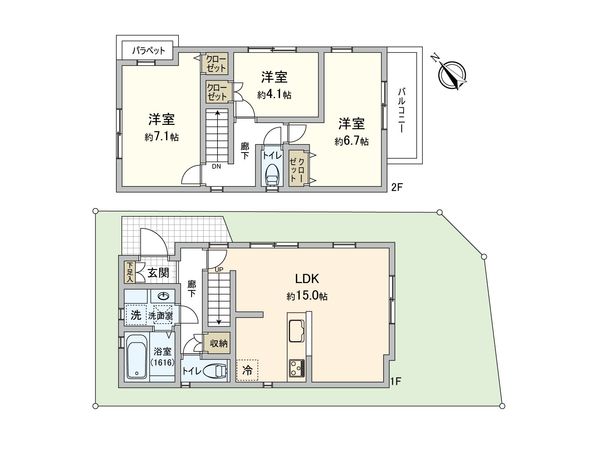 柏市常盤台 戸建 間取図(平面図)