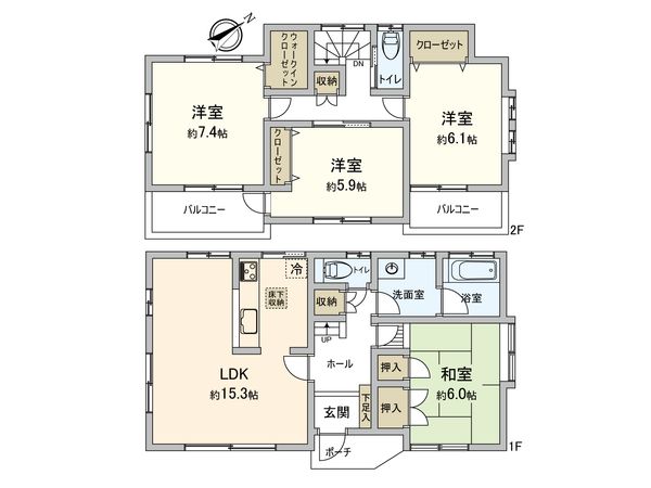 柏市花野井 戸建 間取図(平面図)