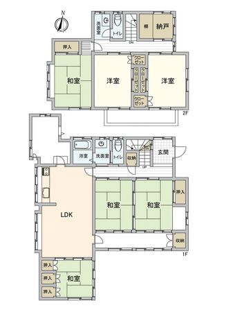 野田市山崎 戸建 間取図(平面図) 野田市山崎 戸建 間取図(平面図)
