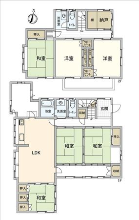 野田市山崎 戸建 間取図(平面図) 野田市山崎 戸建 間取図(平面図)