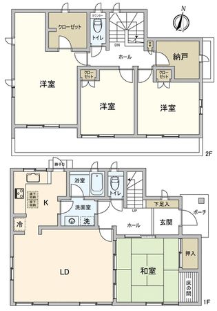 柏市西山1丁目 戸建 間取図(平面図) 柏市西山1丁目 戸建 間取図(平面図)