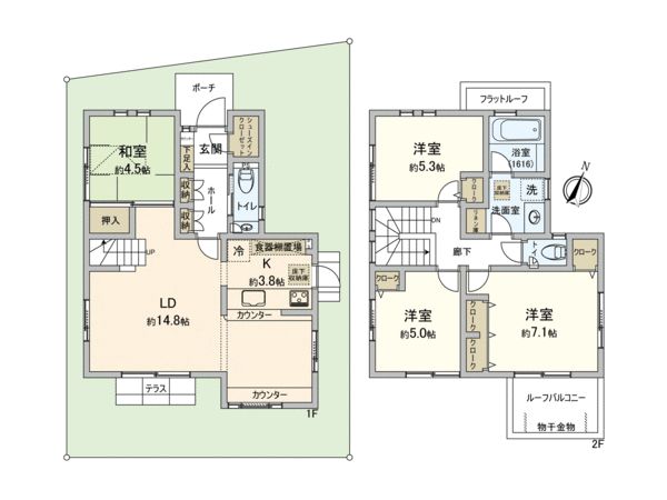 柏市新柏4丁目 戸建 間取図(平面図) 柏市新柏4丁目 戸建 間取図(平面図)