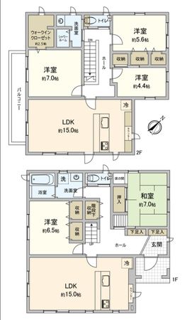 流山市おおたかの森西4丁目 戸建 間取図(平面図) 流山市おおたかの森西4丁目 戸建 間取図(平面図)