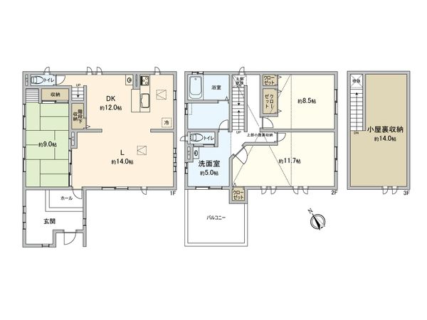 流山市おおたかの森南1丁目 戸建 間取図(平面図) 流山市おおたかの森南1丁目 戸建 間取図(平面図)