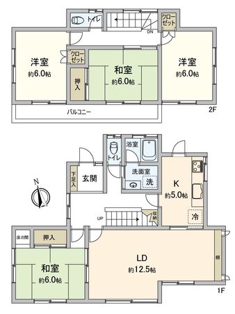 野田市瀬戸 戸建 間取図(平面図) 野田市瀬戸 戸建 間取図(平面図)