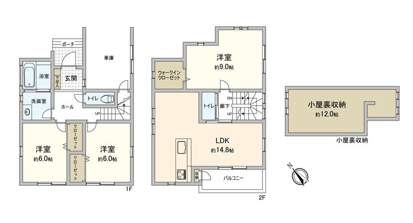 柏市宿連寺 戸建 間取図(平面図) 柏市宿連寺 戸建 間取図(平面図)