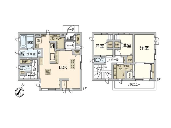 流山市東初石1丁目 戸建 間取図(平面図) 流山市東初石1丁目 戸建 間取図(平面図)