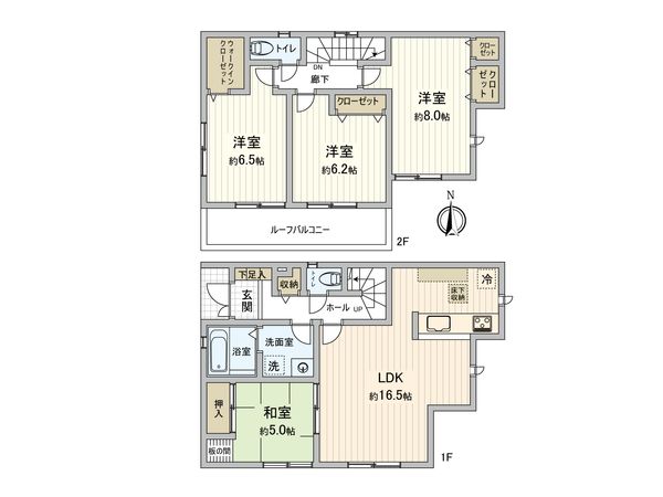 柏市あけぼの2丁目 戸建 間取図(平面図) 柏市あけぼの2丁目 戸建 間取図(平面図)