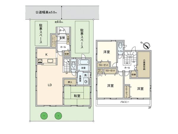 流山市野々下5丁目 戸建 間取図(平面図) 流山市野々下5丁目 戸建 間取図(平面図)