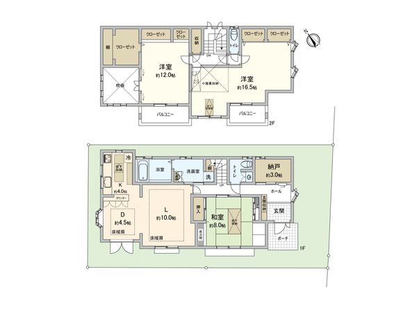 柏市豊四季 戸建 間取図(平面図)