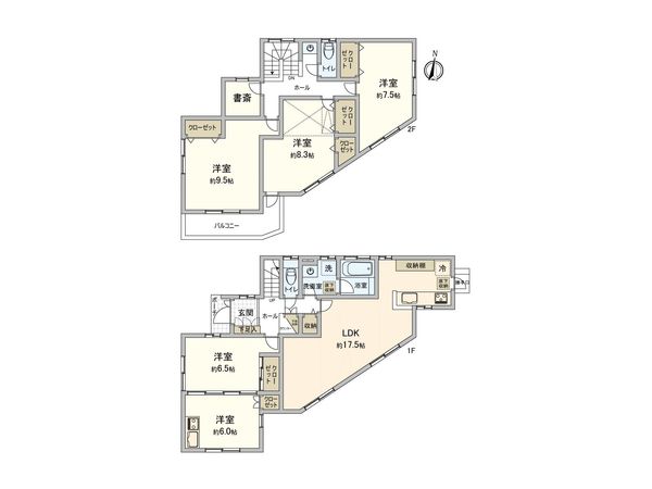 流山市江戸川台西4丁目 戸建 間取図(平面図) 流山市江戸川台西4丁目 戸建 間取図(平面図)