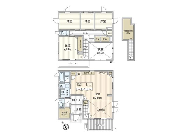 柏市松ケ崎 戸建 間取図(平面図) 柏市松ケ崎 戸建 間取図(平面図)