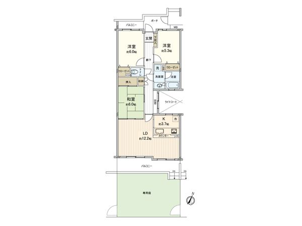 新柏ガーデニア東の街一番館 間取図(平面図) 間取図(平面図)