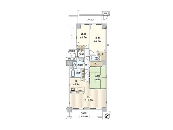 北柏パークハウス 間取図(平面図)