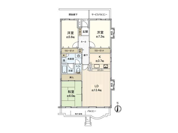 ビューパレー野田梅郷C号棟 間取図(平面図) 間取図(平面図)