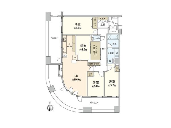 ソフィア柏公園 1号棟 間取図(平面図) ソフィア柏公園 1号棟 間取図(平面図)