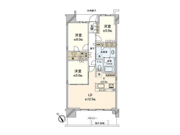 パークホームズ流山おおたかの森ザレジデンスエアリーコートC 間取図(平面図) パークホームズ流山おおたかの森ザレジデンスエアリーコートC 間取図(平面図)