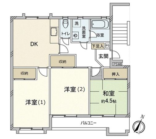 江戸川台小田急ハイツ 間取図(平面図) 江戸川台小田急ハイツ 間取図(平面図)