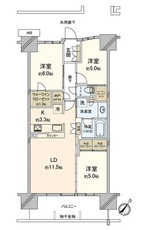 ソライエ新鎌ケ谷 間取図(平面図)