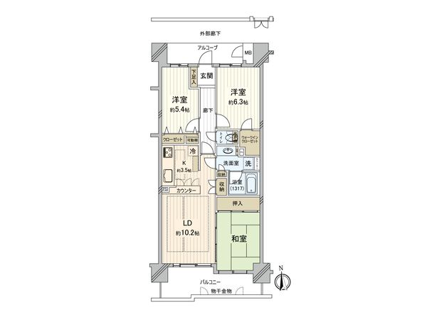 サーパスシティ柏 間取図(平面図) サーパスシティ柏 間取図(平面図)