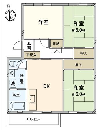 カーサ豊四季 C号棟 間取図(平面図) カーサ豊四季 C号棟 間取図(平面図)