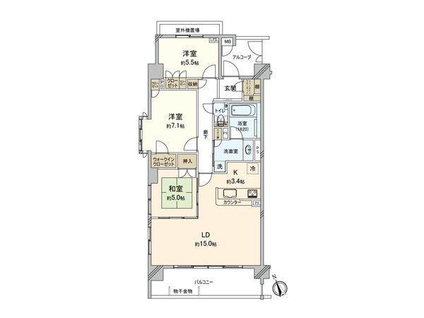 プレミスト柏 間取図(平面図) プレミスト柏 間取図(平面図)