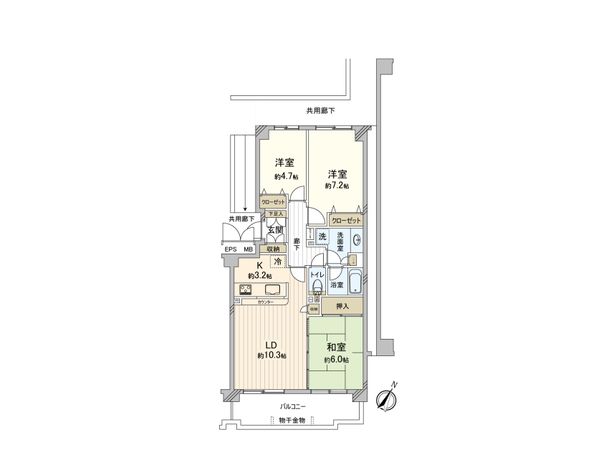 北柏パークハウス 間取図(平面図) 北柏パークハウス 間取図(平面図)