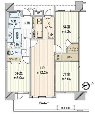 レクセルプラザ豊四季 間取図(平面図) レクセルプラザ豊四季 間取図(平面図)