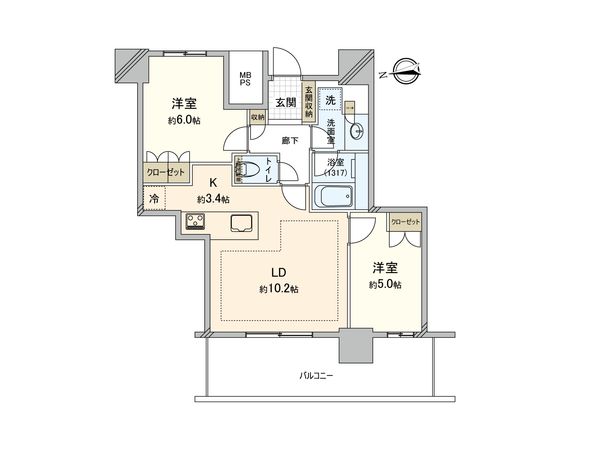 ライオンズタワー柏 間取図(平面図) ライオンズタワー柏 間取図(平面図)