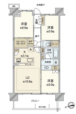 シティテラス柏 間取図(平面図)