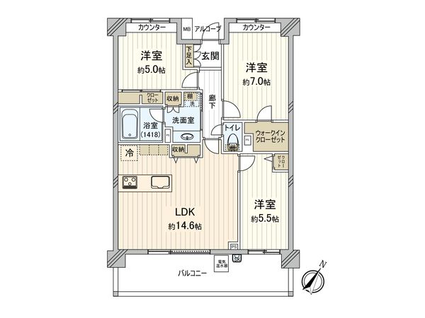 ベルデおおたかの森 間取図(平面図) ベルデおおたかの森 間取図(平面図)