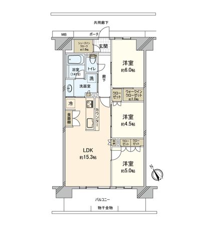 ルピアグランデ柏 間取図(平面図) ルピアグランデ柏 間取図(平面図)