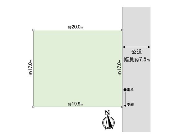 松戸市古ケ崎3丁目 土地 区画図 松戸市古ケ崎3丁目 土地 区画図
